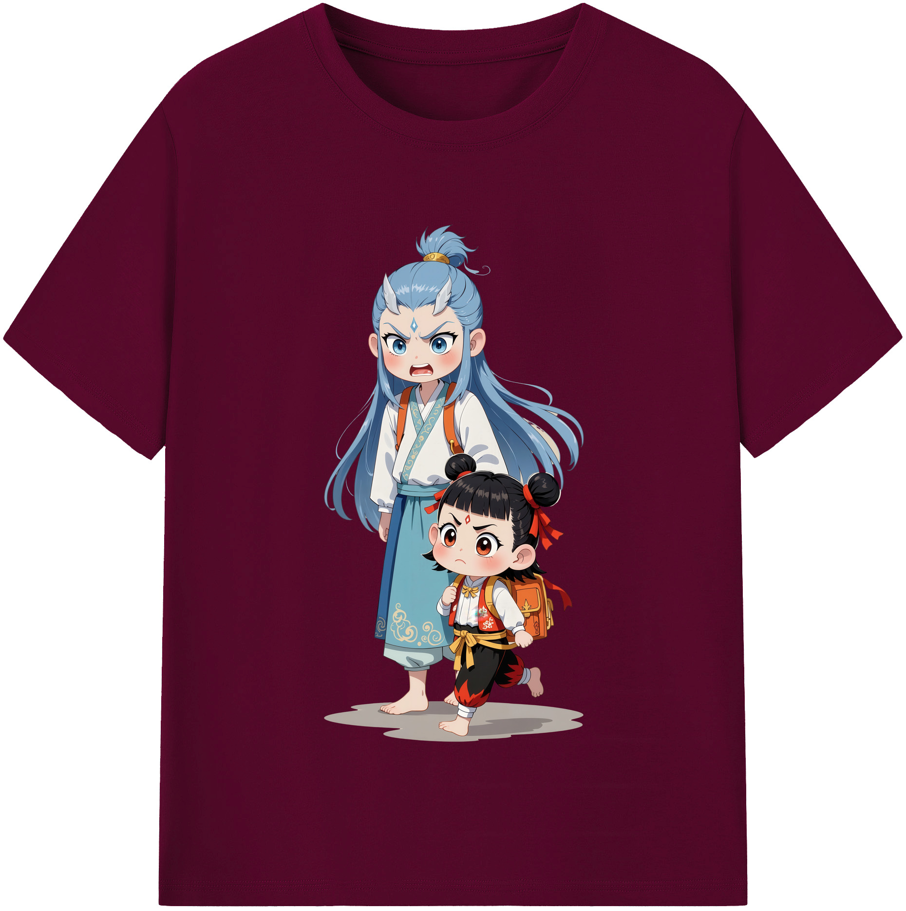 （画像用） Ne Zha 2 ナタ 魔童の大暴れ レディースカジュアルプリントTシャツ（綿100％）